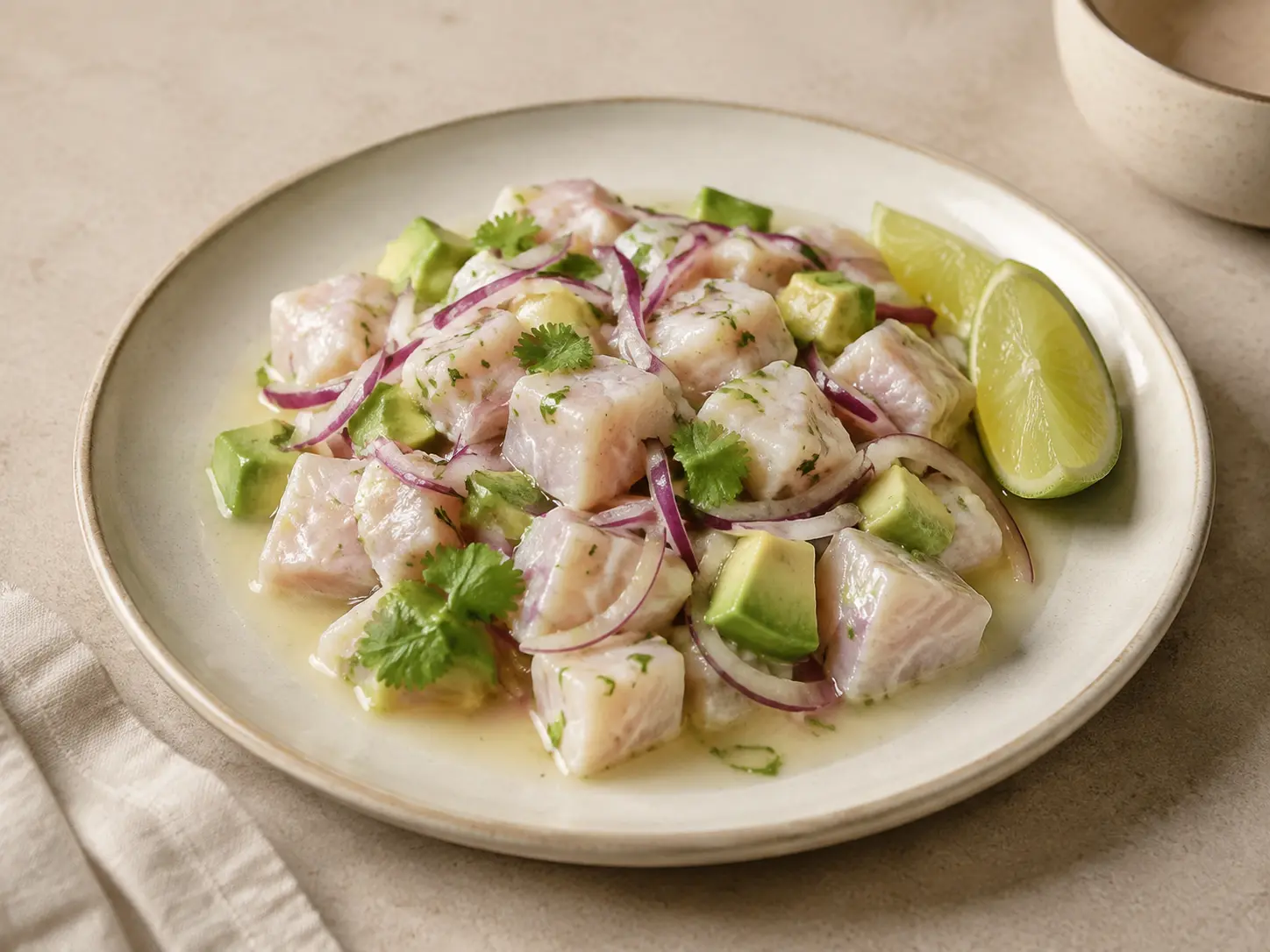 Ceviche de reineta con palta