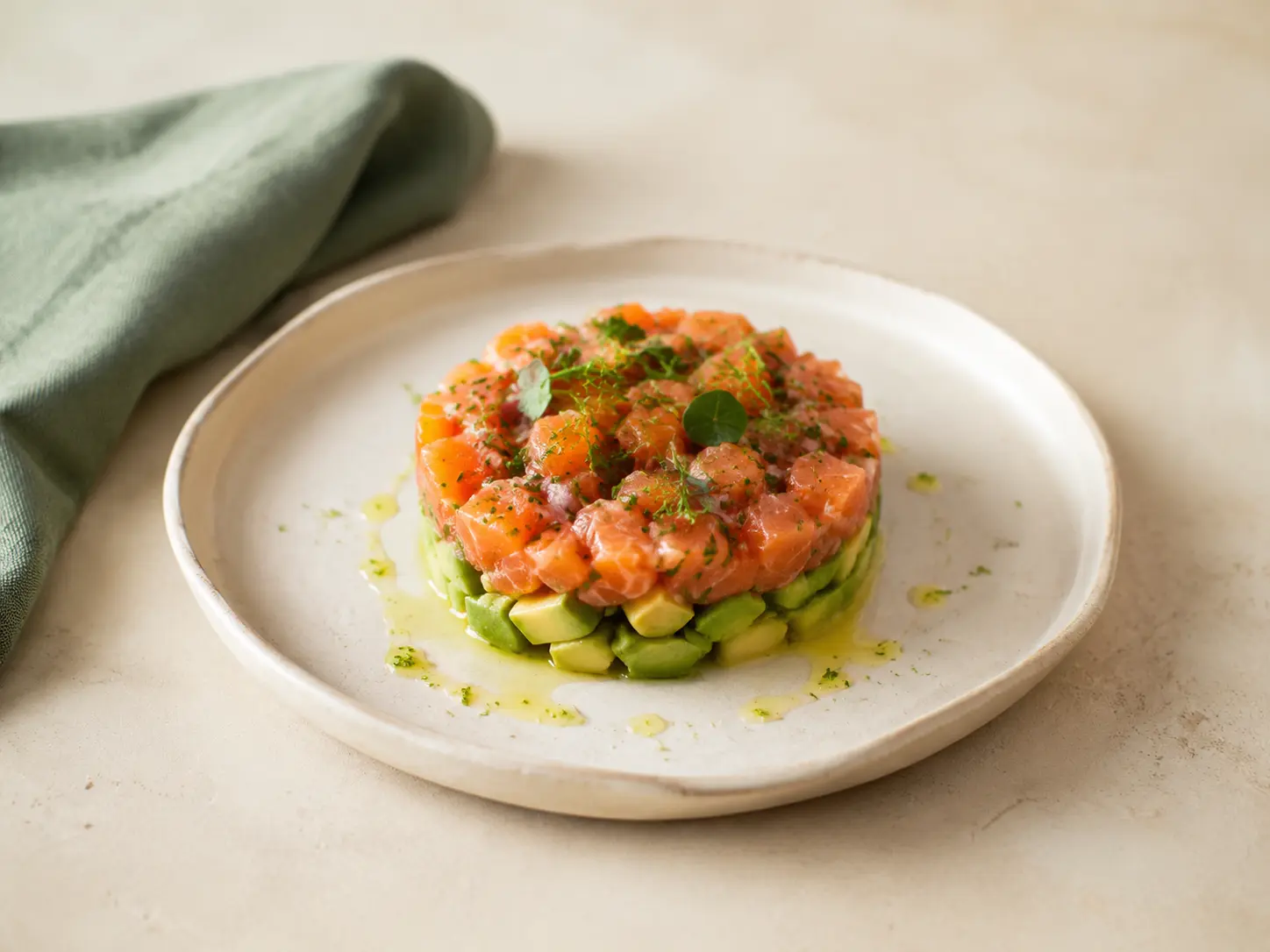 Tártaro de salmón y palta